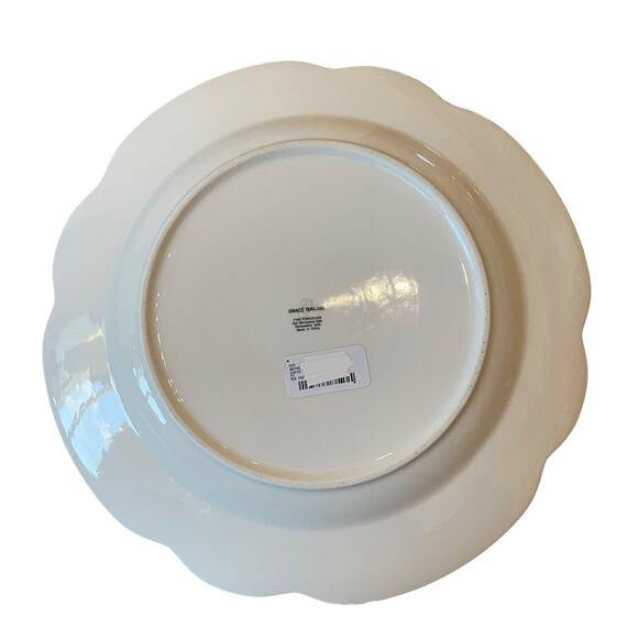 4pc Grace Teaware Christmas Dinner Plates Holiday Red Winter Village Toile 11in - Picture 11 of 16